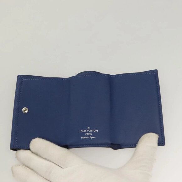 LOUIS VUITTON Taigalama Discovery Compact wallet Wallet Blue M67620 Auth 134375 - Picture 9 of 16